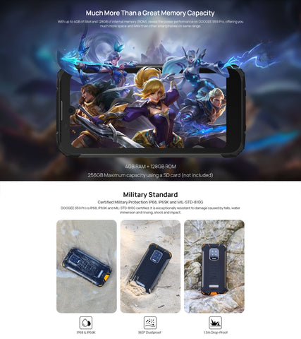DOOGEE S59 Pro Rugged Phone 4GB+128GB
