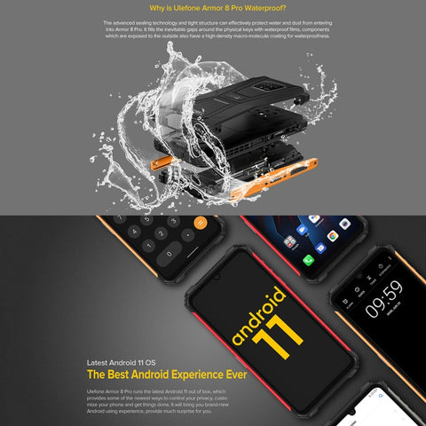 Ulefone Armor 8 Pro Rugged Phone 8GB+128GB