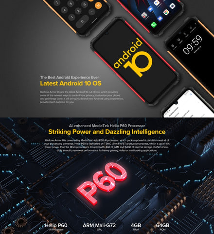 Ulefone Armor 8 Rugged Phone 4GB+64GB