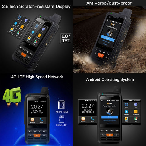 UNIWA F50 POC Walkie Talkie Rugged Phone 1GB+8GB