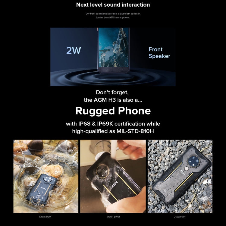 AGM H3 Rugged Phone Night Vision Camera 4GB+64GB