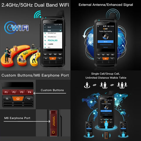 UNIWA F50 POC Walkie Talkie Rugged Phone 1GB+8GB