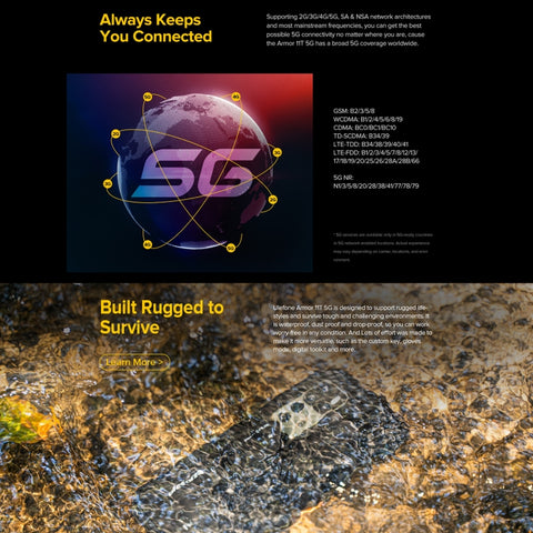 Ulefone Armor 11T 5G Rugged Phone 8GB+256GB