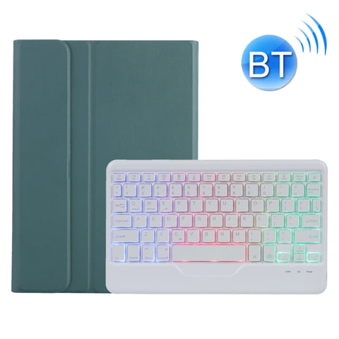 Xiaomi Pad 5 / 5 Pro Ultra-thin Tri-color Backlight Detachable Lambskin Texture TPU Bluetooth Keyboard Leather Tablet Case with Holder