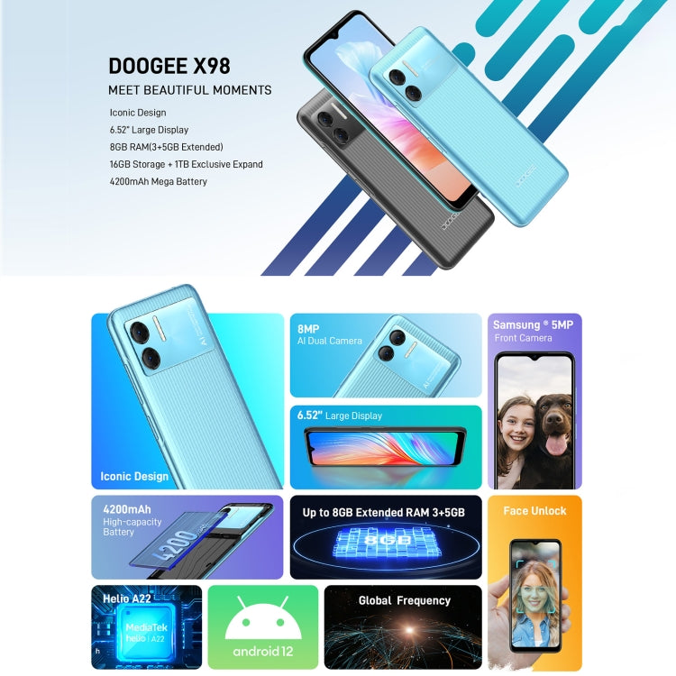 DOOGEE X98 Dual SIM 3GB+16GB (Global Version)