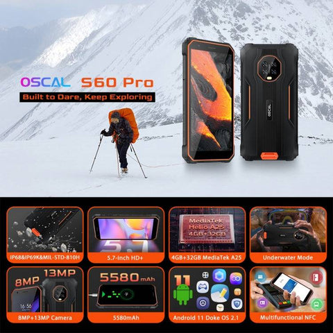 Blackview OSCAL S60 Pro Rugged Phone 4GB+32GB