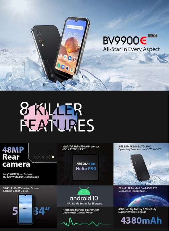 Blackview BV9900E Rugged Phone 6GB+128GB