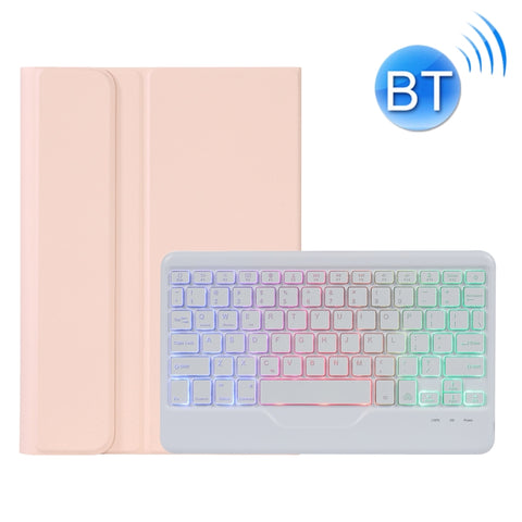 Xiaomi Pad 5 / 5 Pro Ultra-thin Tri-color Backlight Detachable Lambskin Texture TPU Bluetooth Keyboard Leather Tablet Case with Holder