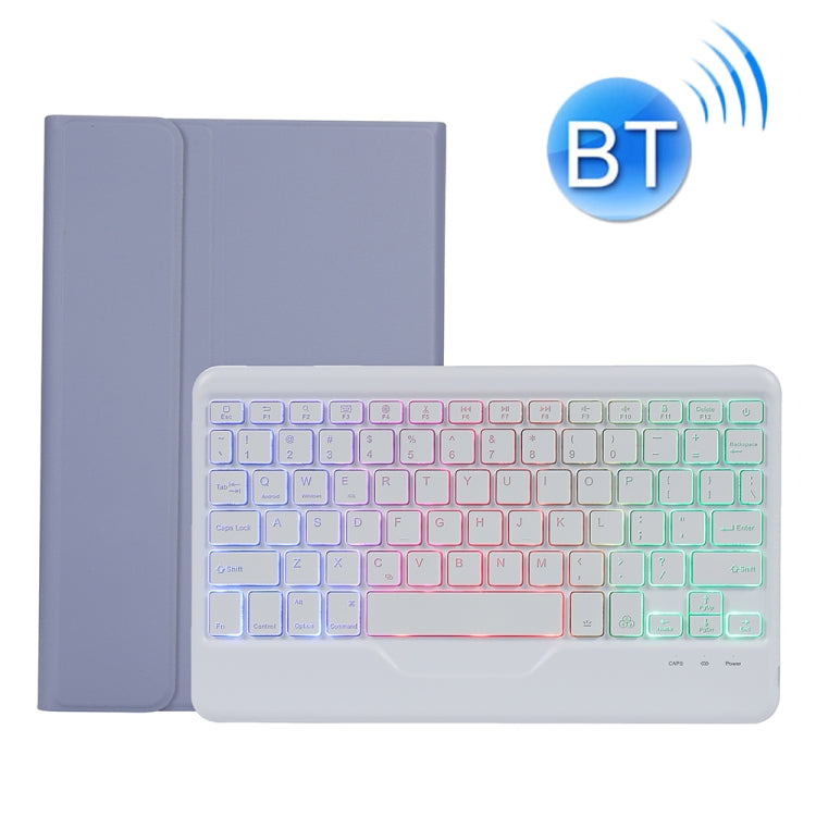 Xiaomi Pad 5 / 5 Pro Ultra-thin Tri-color Backlight Detachable Lambskin Texture TPU Bluetooth Keyboard Leather Tablet Case with Holder